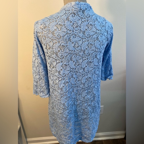 Emi & Ice Baby Blue Medium Lace Cardigan - Picture 4 of 5